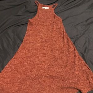 Burgundy American Eagle Ribbed Dress